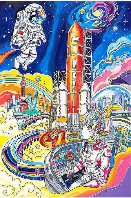 纸上绘明月 孩子们的中秋画作里，藏着哪些童真小秘密？